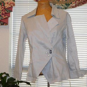 NWT Light Blue NIC + ZOE Beaded Jacket Top M 10 12
